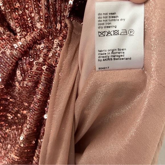 NEW AKRIS Silk Sequined Gown Front Slit Special Occasion Dress Size 2 Glam - Picture 12 of 12